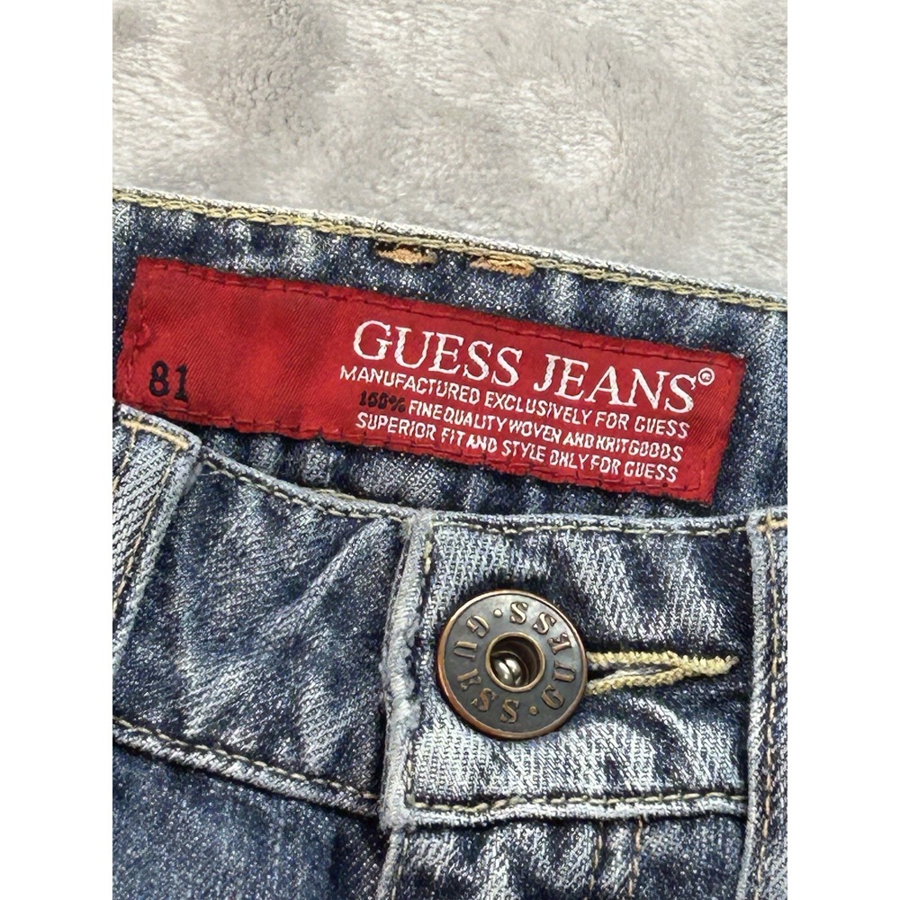 Guess Y2K Jeans Womens Sz 26 Blue Bootcut Western Cowgirl Boho Low Rise Denim - Picture 8 of 14